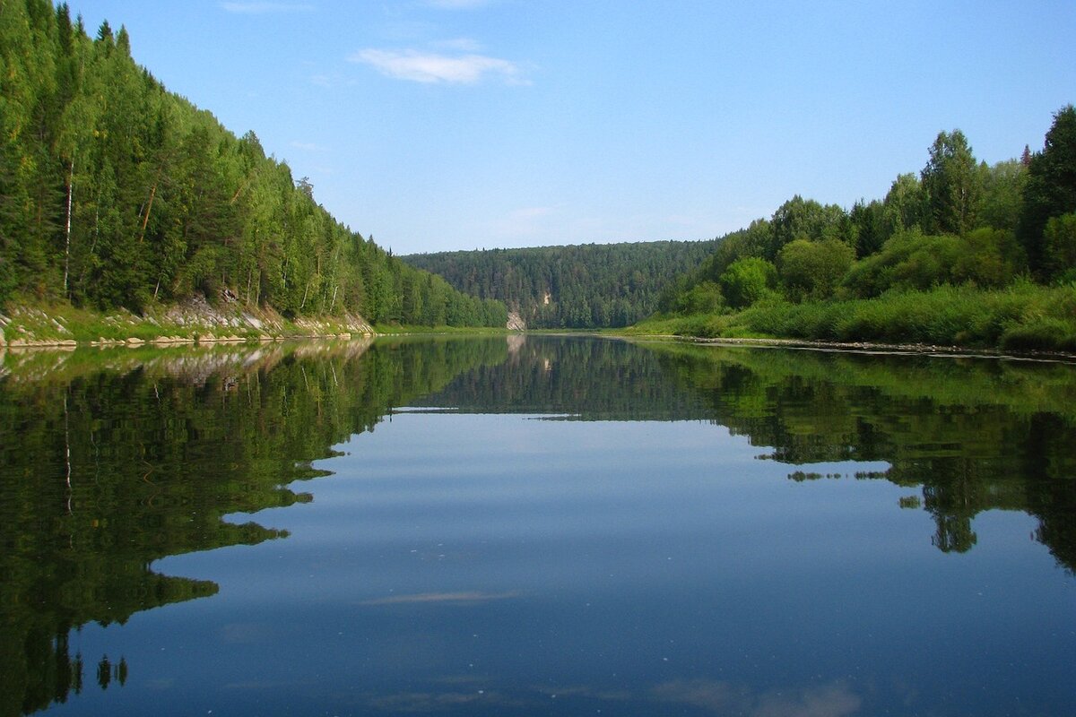 Таёжная река, фото https://pixabay.com/ru/