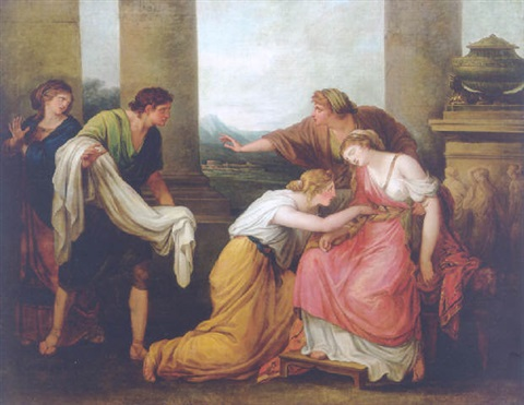 Анджелика Кауффман, "Юлия падает в обморок", XVIII в.