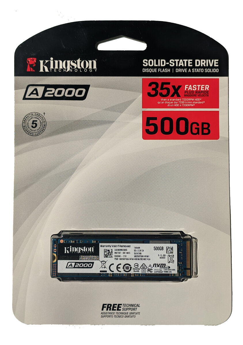 SSD M.2 Kingston A2000 на 500 Гб