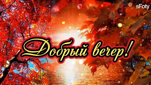 Добрый осенний вечер! Я желаю тебе в этот вечер