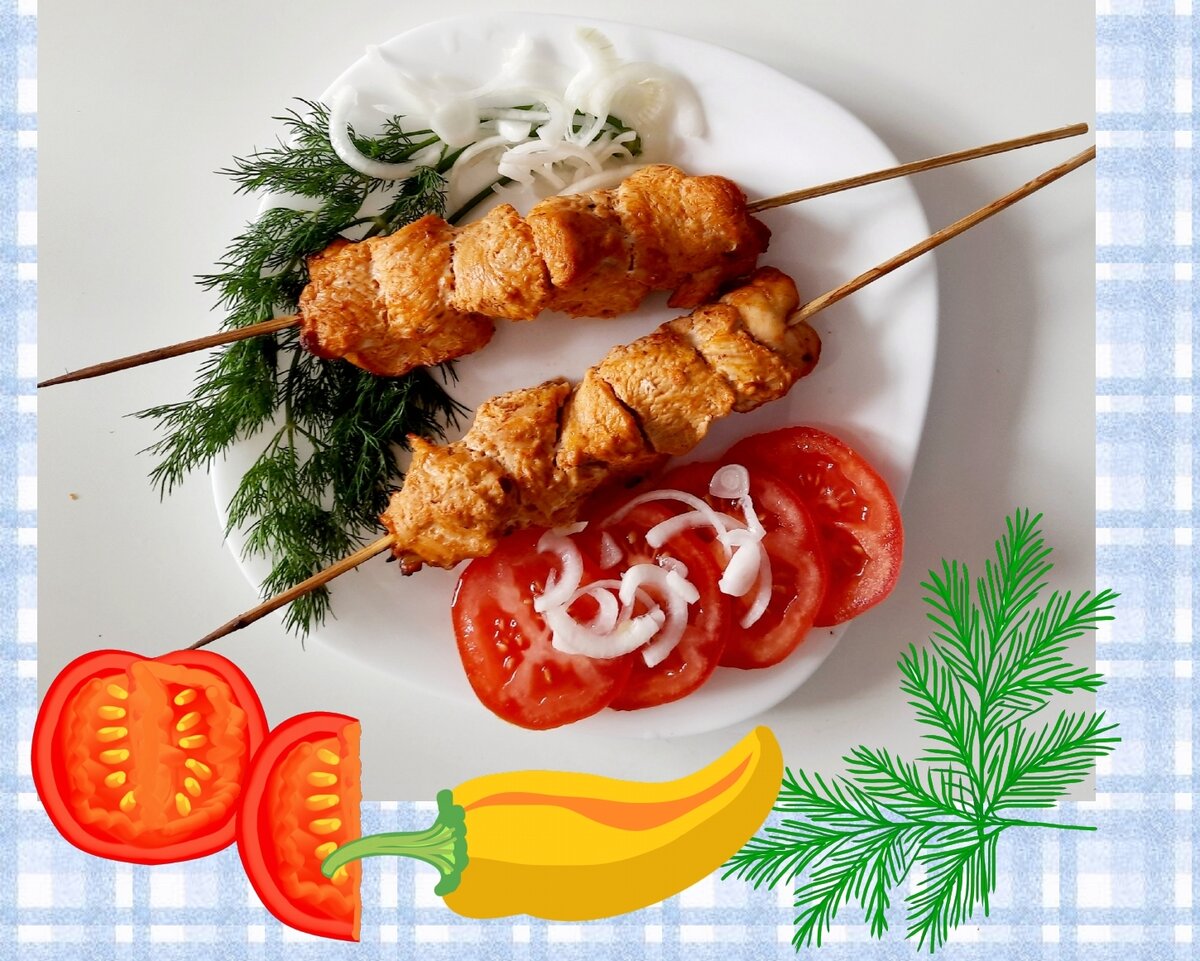 И шашлычок под зелень