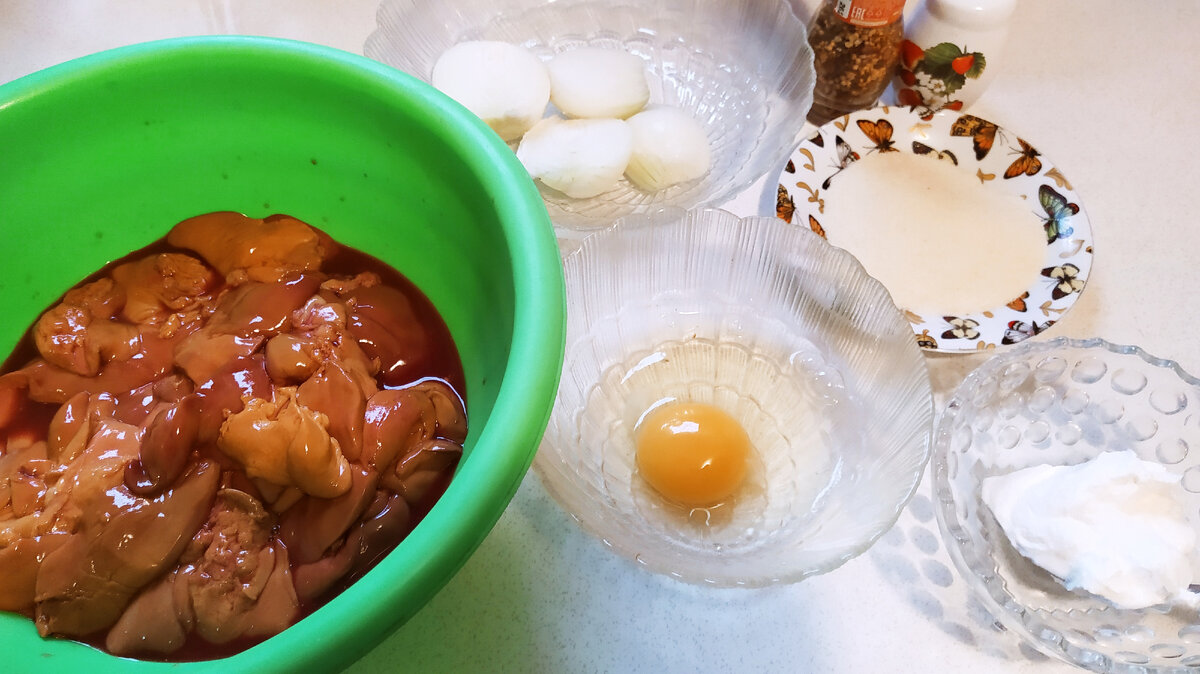 Начинка для блинов из куриной печени и сердечек рецепт