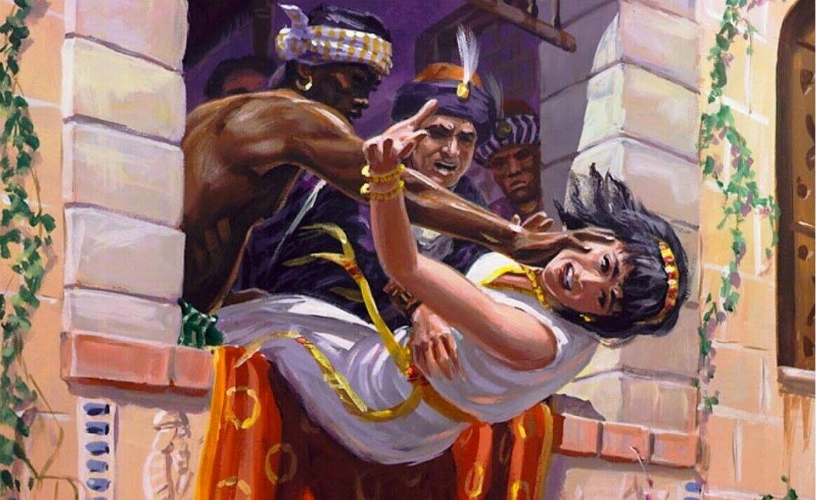 Нечестивую Иезавель выкидывают из окна своей спальни