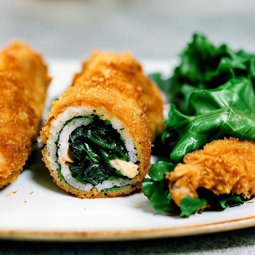 нежный рулет из курицы с начинкой из шпината и творога