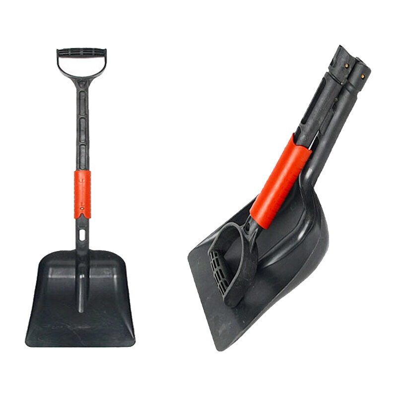 лопата автомобильная 660мм, снеговая складная 44006 автодело. лопата для снега с выемкой наверху. для чего на лопате выемка. снеговая лопата скребок большая. для чего на лопате выемка.