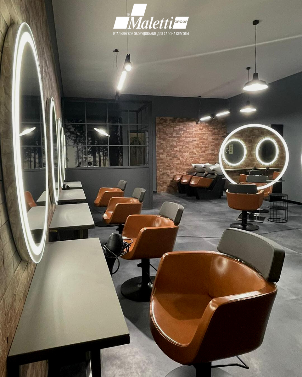 Оснащение салона красоты итальянской мебелью Maletti 