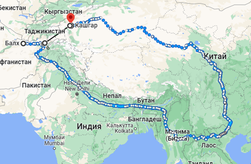 ЖД маршрут Кашгар. Маршрут 79 владивосток