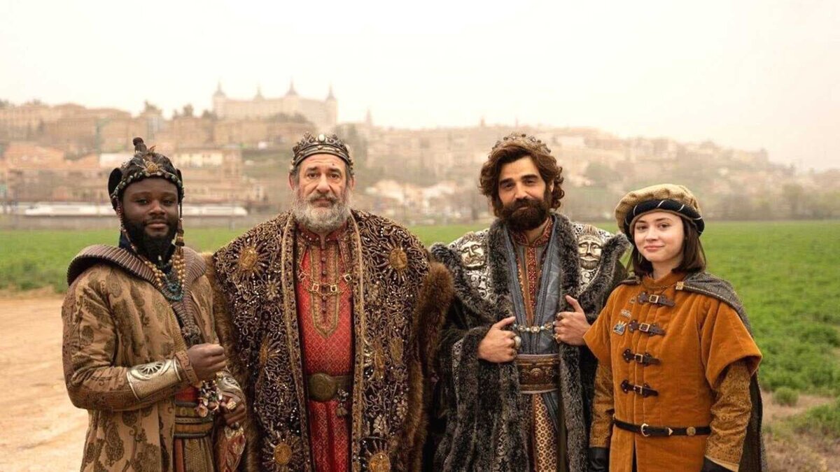 Три волхва и их паж-стажер. Фото со съемочной площадки.