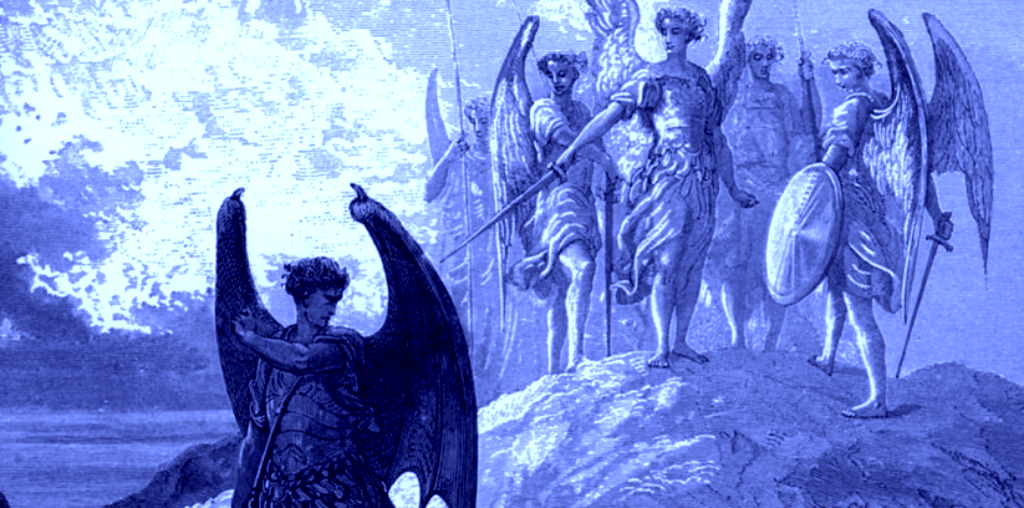 падение люцифера изгнание из рая. иже прежде денницы. гюстав доре падший ангел. иже прежде денницы. светоносный люцифер икона.