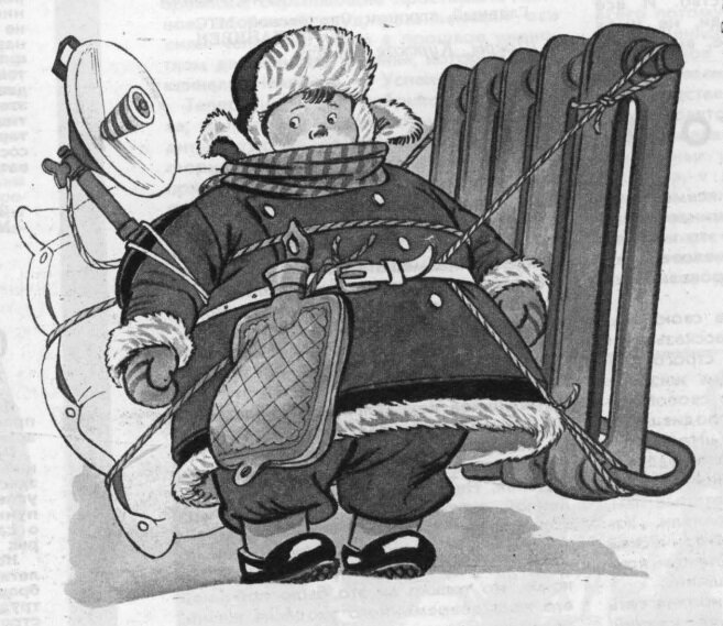 Рис. Д. Циновского, "Здоровье", 1958 №3