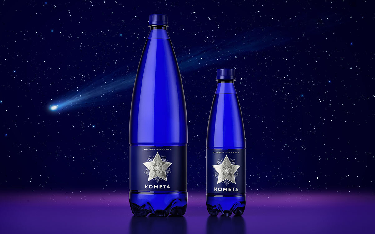 Студия Unicorn разработала дизайн упаковки для воды «КОМЕТА»