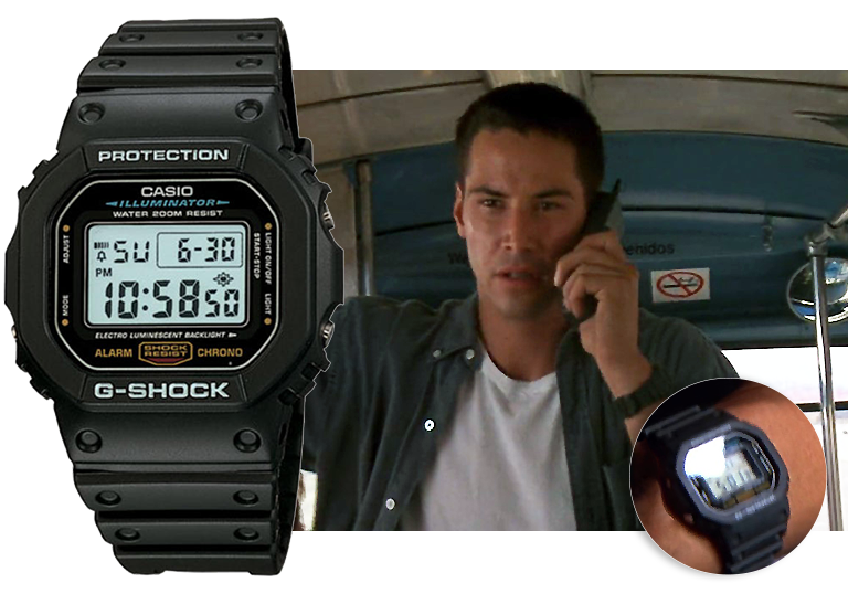 Кадр из к/ф “Скорость” (1994). Casio DW-5600C-1. Источник: 20th Century Fox, www.cdn.mec.ca