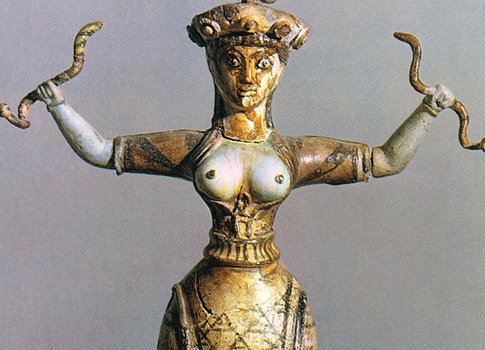 Богиня со змеями древнего Крита, свидетельство важной роли женских божеств