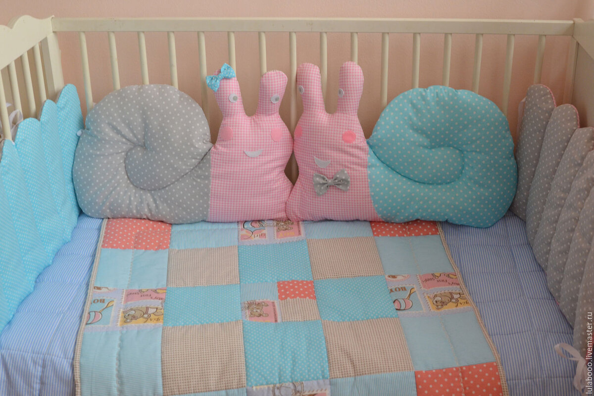 Сколько ткани нужно на бортики в детскую кроватку