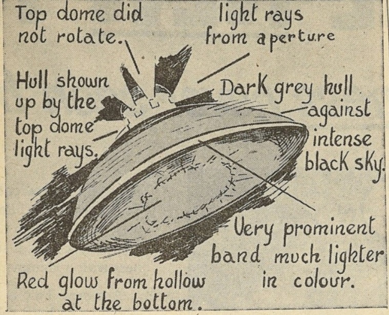 НЛО, описанное Фрэнком Поттером. (Библиотека EDP, Энтони Келли)