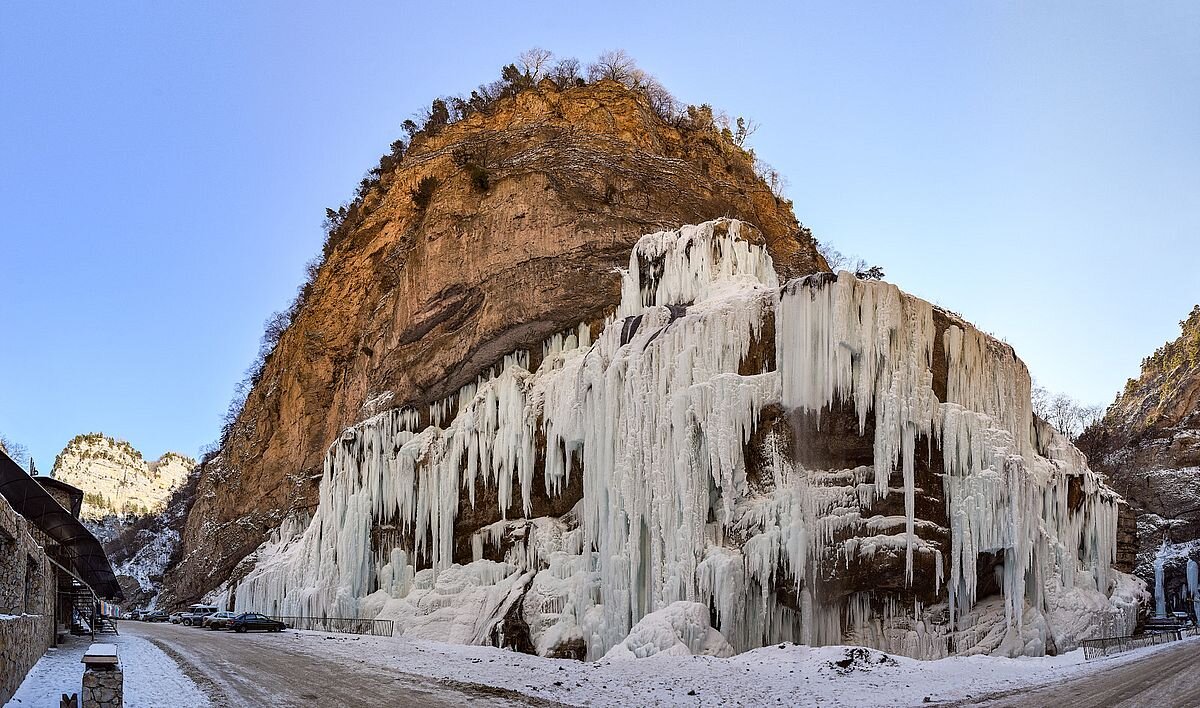 Замерзшие водопады Кабардино Балкария