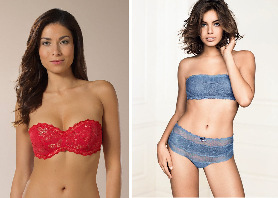 Бандо - идеальный вариант для женщин с маленькой грудью, любящих одежду без бретелек.   