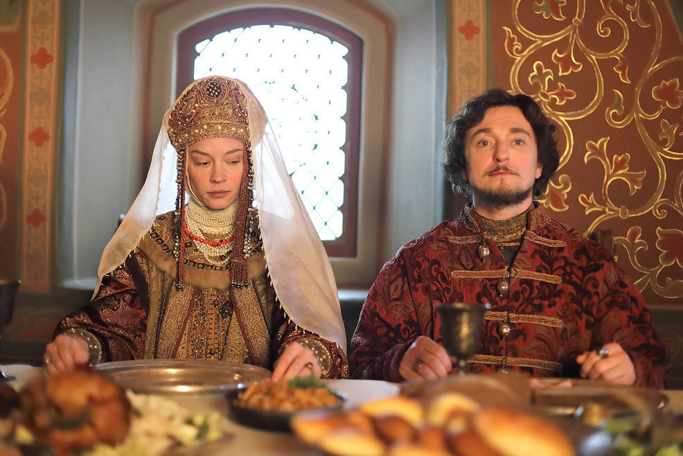 Светлана Ходченкова и Сергей Безруков в сериале "Борис Годунов".