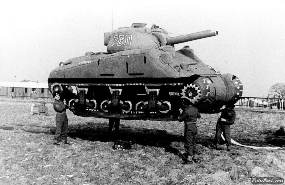 Надувной танк времен второй мировой.