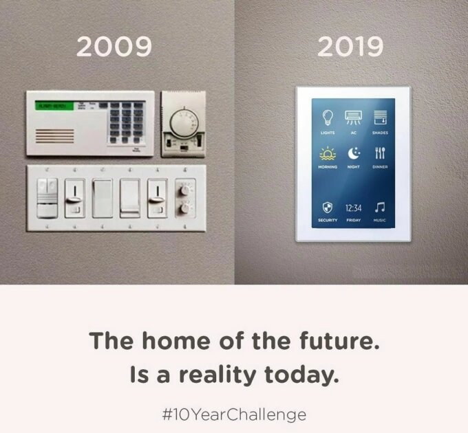 #10yearchallenge smart home