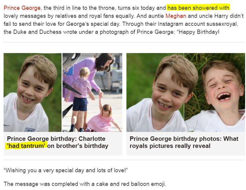 "Скриншот https://www.express.co.uk/news/royal/1156375/meghan-markle-news-prince-george-birthday-instagram-pictures-royal-family-latest 