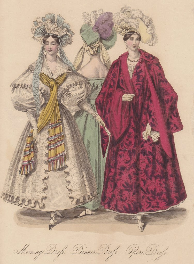 Модная гравюра из журнала " La Belle Assemblée", 1831. (сс) Wikimedia Commons 