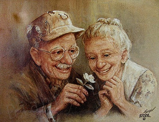 Вот это моя мечта - вместе до глубокой старости. Хотя... Тут вот тоже вычитала: развелись, после того как он нашёл её письма от любовника. Написанные в 1940-е. Ему - 99 лет, ей - 96. Рекорд - самая старая разведённая пара... Картинка из открытого источника Яндекс Картинки.