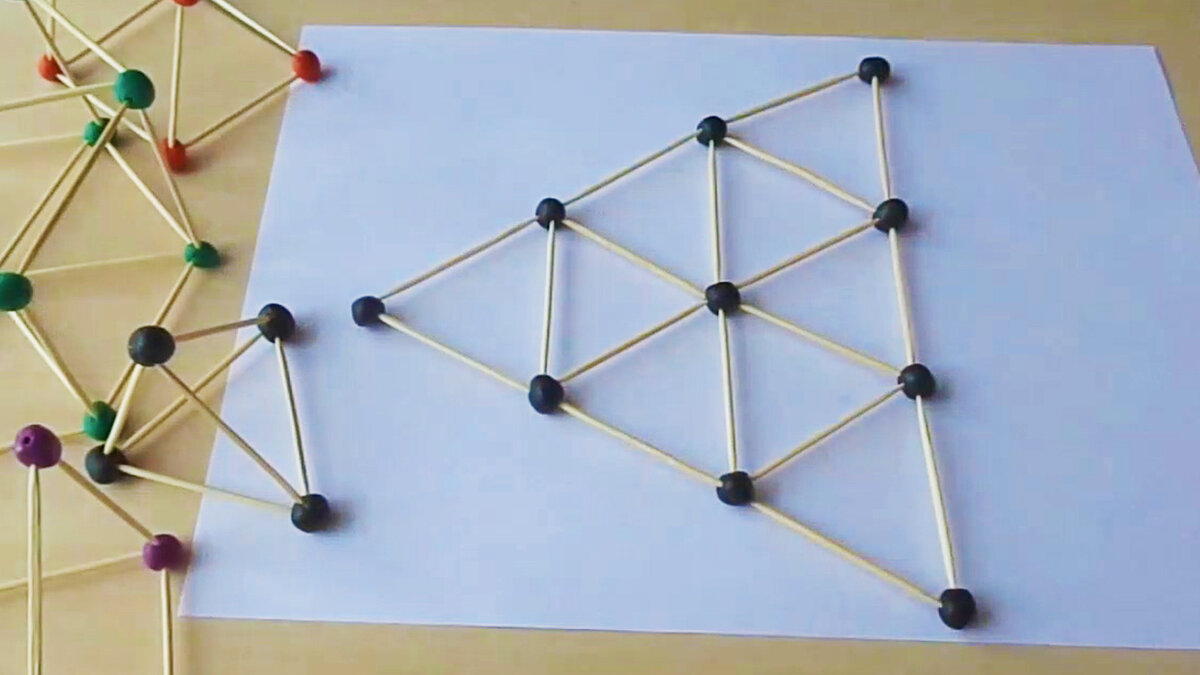 Объемные фигуры из зубочисток и пластилина схемы