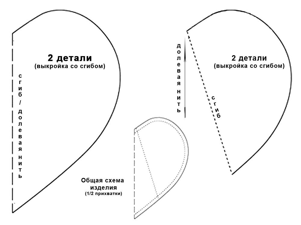 Выкройка мышки - вырезаем сердечко и сгибаем пополам!