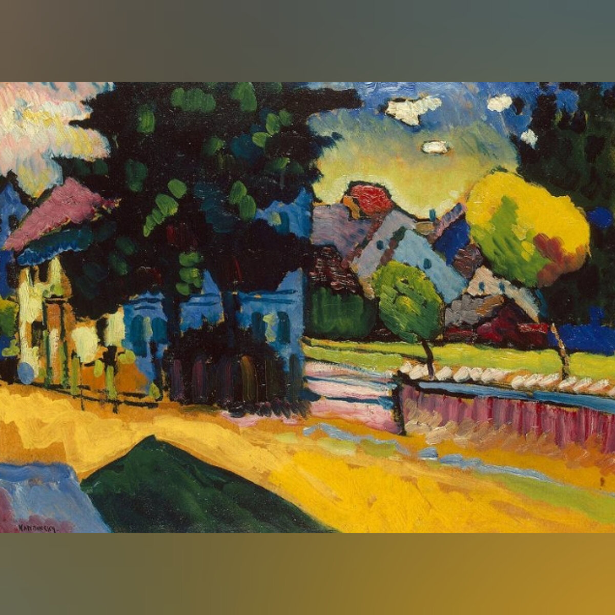 Вид Мурнау, В.Кандинский, 1908 г.