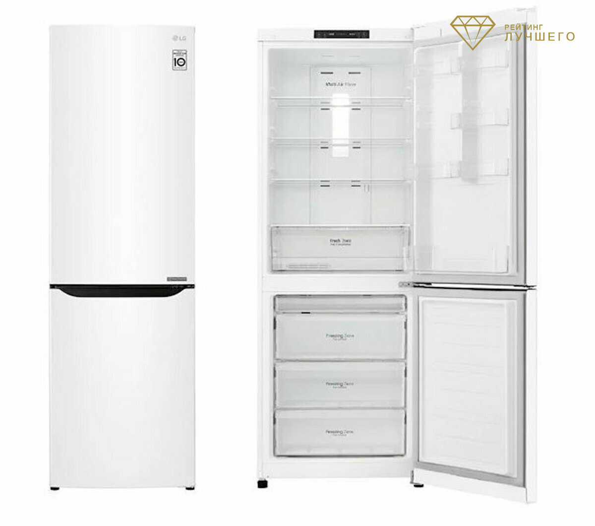 Холодильник LG ga-b419sqgl белый