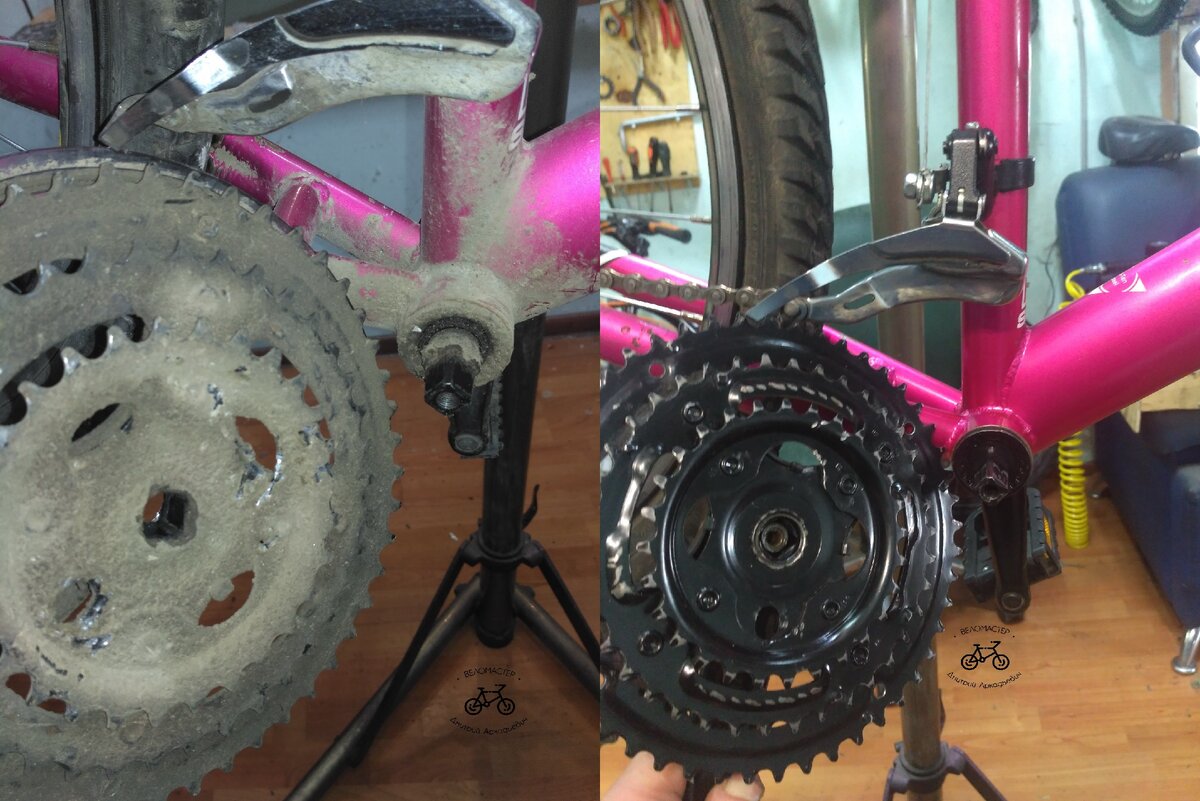 Ремонт в нашей веломастерской.