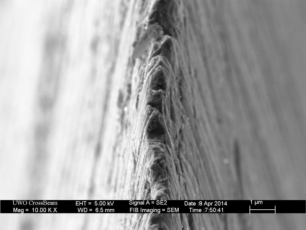 Тупой нож под микроскопом