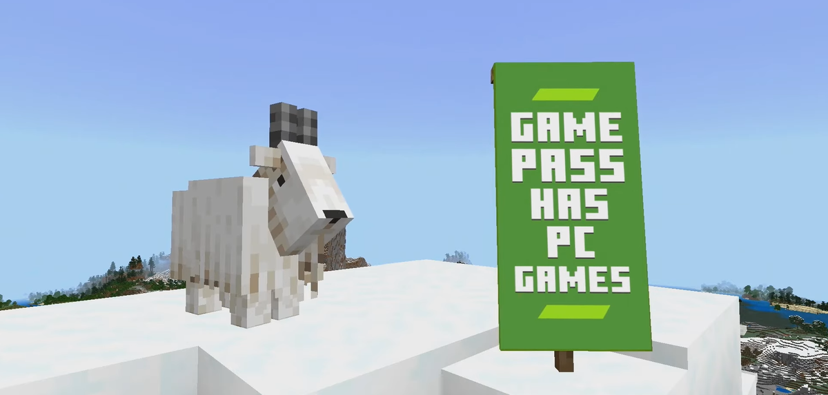 Скриншот из анонса Minecraft на Game Pass For PC