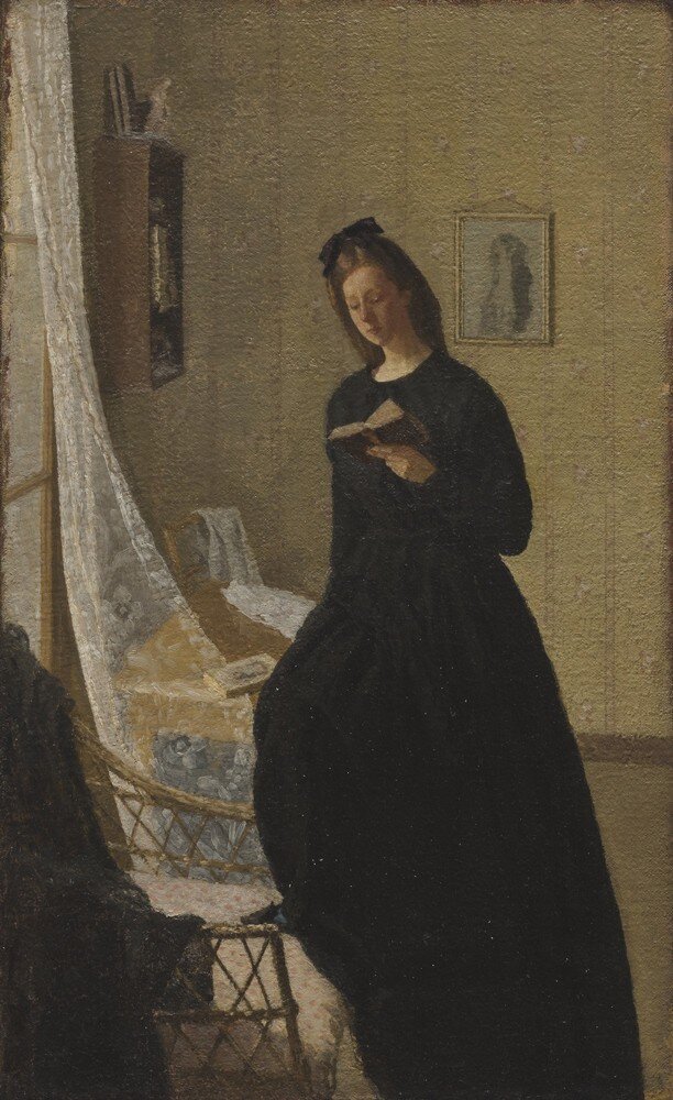 Девушка читающая перед окном. Картина Гвен Джон. 1911 год The Museum of Modern Art