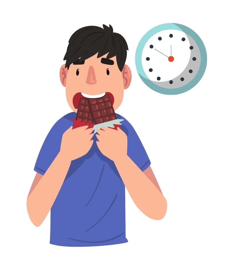 Плохо есть сладкое по ночам!