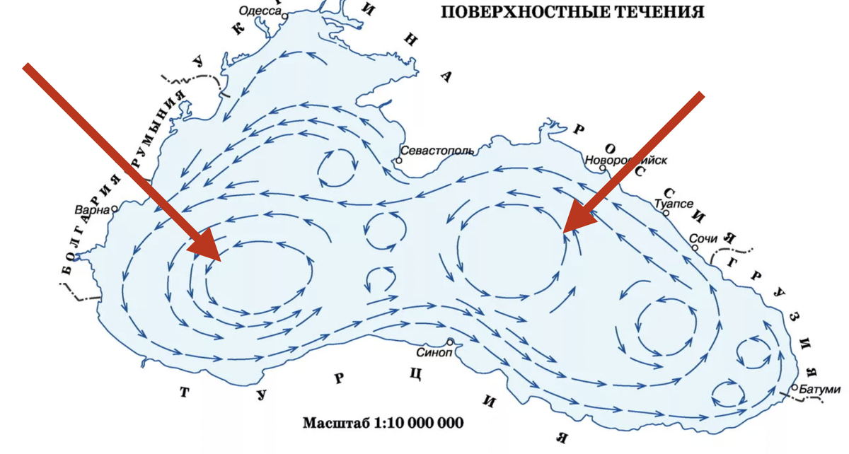 Морские течения черного моря кратко. Течение в черном море направление. Карта течений черного моря. Морские течения черного моря. Схема течений черного моря Крым.