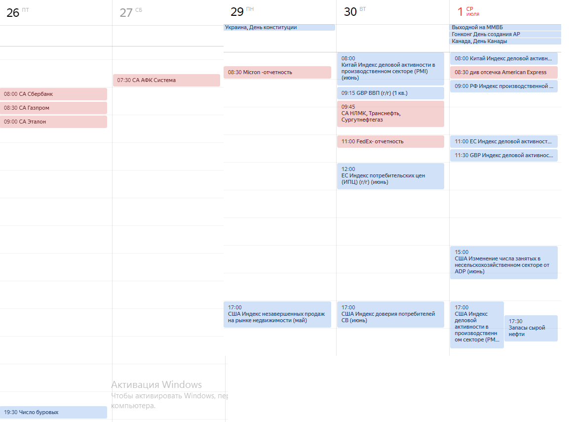 события до 1 июля