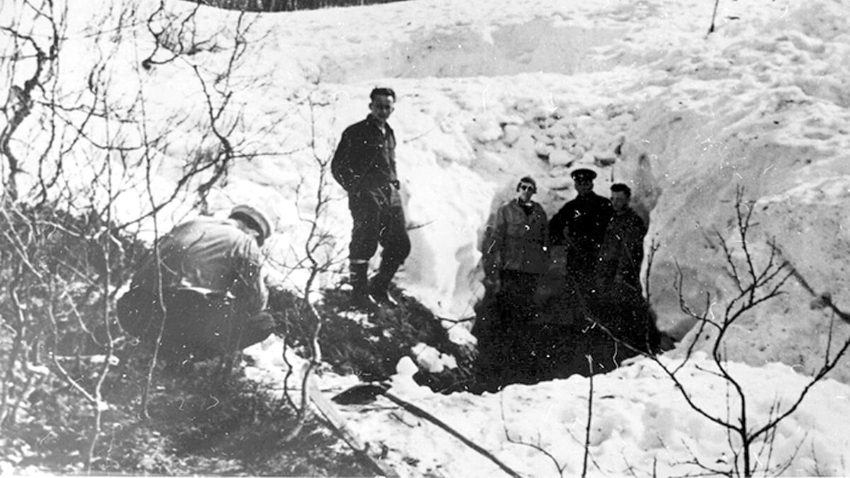 Перевал Дятлова. Раскопанный настил группы Игоря Дятлова