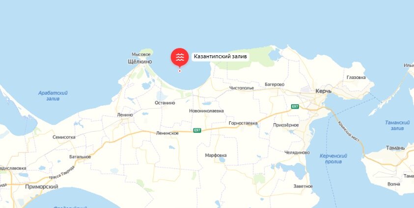 Азовское побережье российского Крыма
