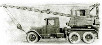 Автомобильный кран АК-3 на шасси автомобиля ЗиС-6.