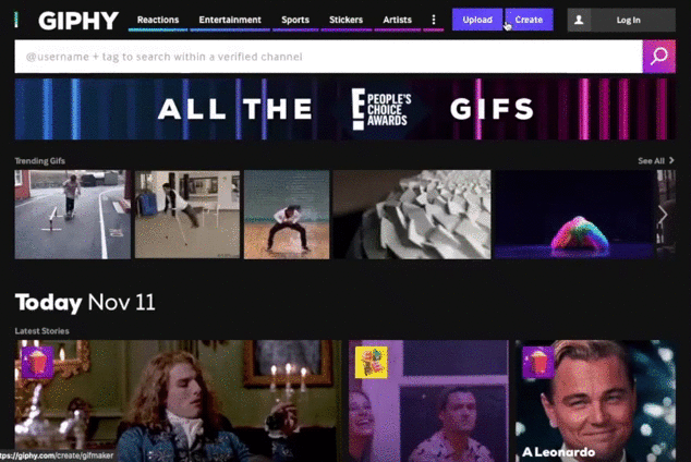 Как сделать гифку из видео в сервисе Giphy 
