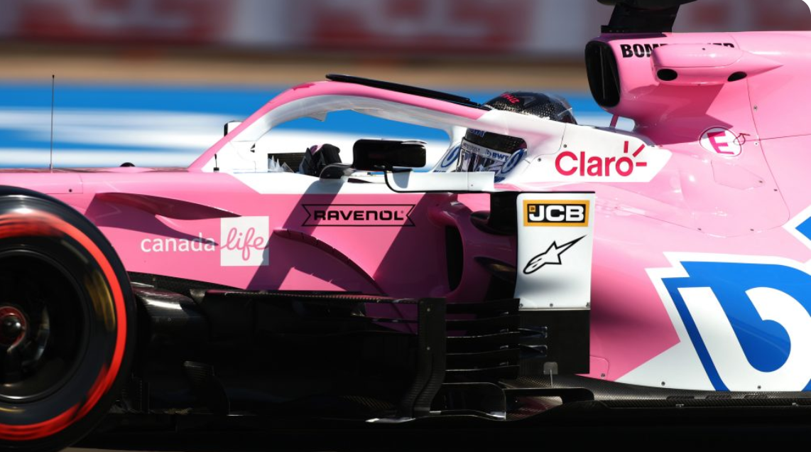 Нико Хюлькенберг за рулём Racing Point RP20 в первой сессии свободных заездов Гран При Великобритании