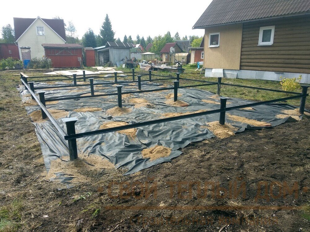 Готовый свайно-винтовой фундамент