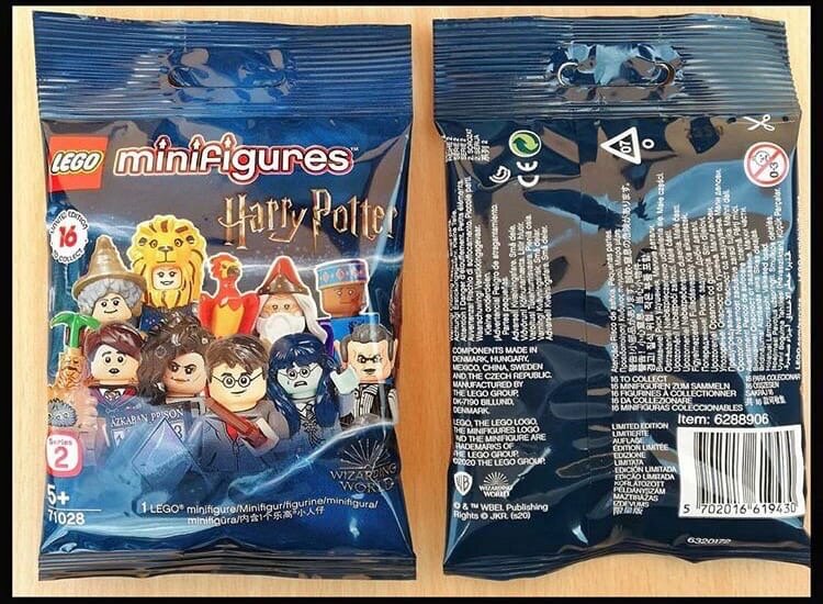 Пакетики и коробка с новой серией LEGO Minifigures по Гарри Поттеру!
