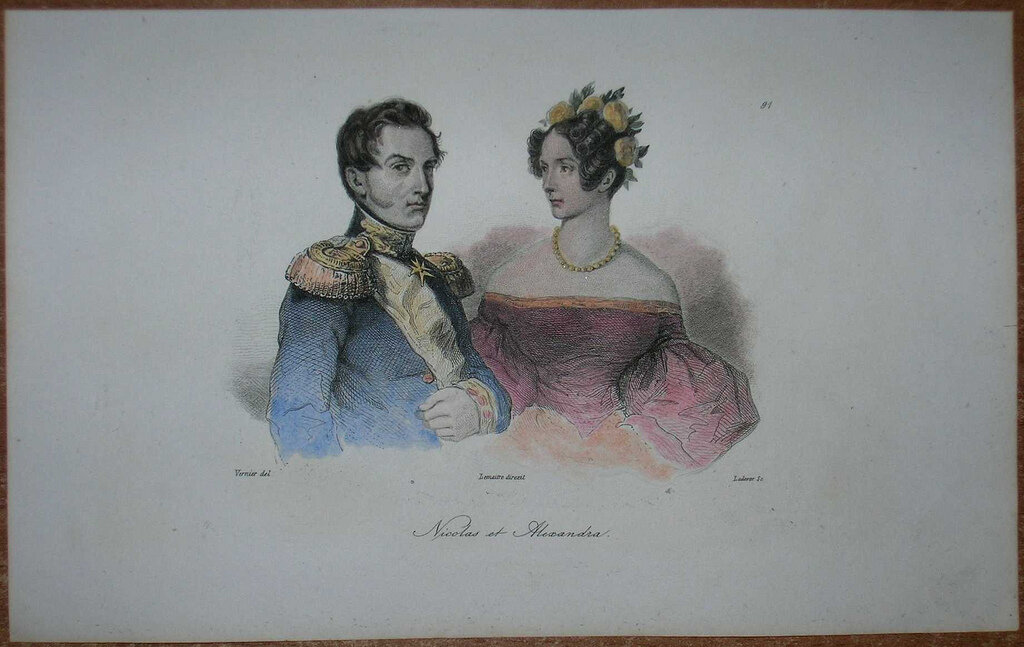 Фото взято из Википедии: Николай I и Александра Федоровна (Шарлотта Прусская)