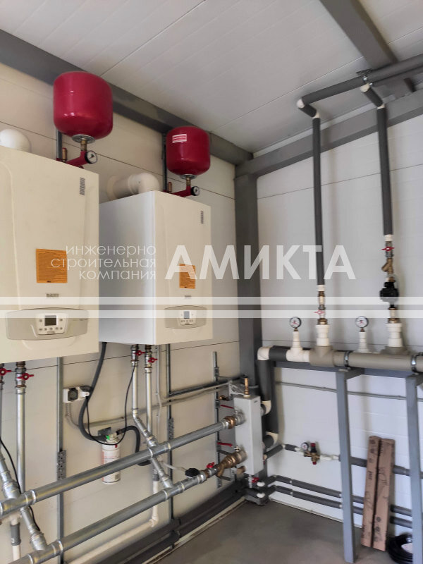 Монтаж котельной для коммерческого помещения, фото с сайта https://amikta.ru
