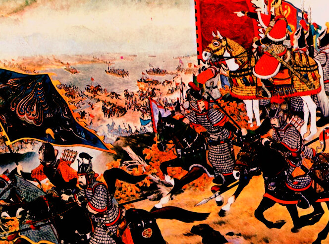 Тяжёлая кавалерия армии Пэкче, возглавляемая королём. 