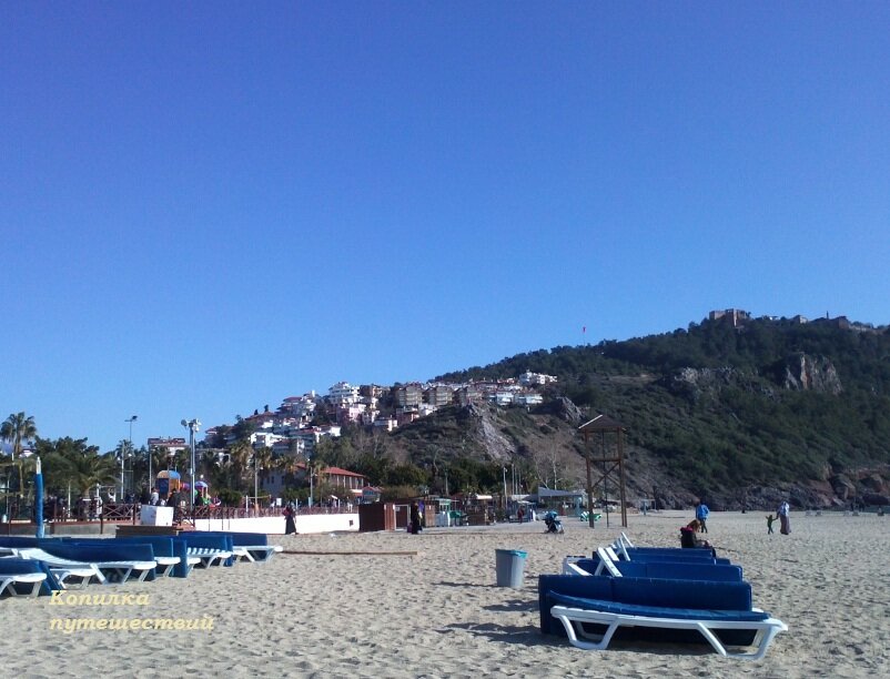Пляж Клеопатры в Алании зимой