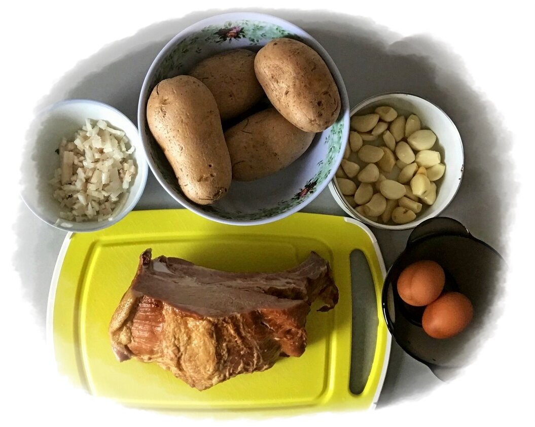 Ингредиенты для чесночного супа "Чеснечка"